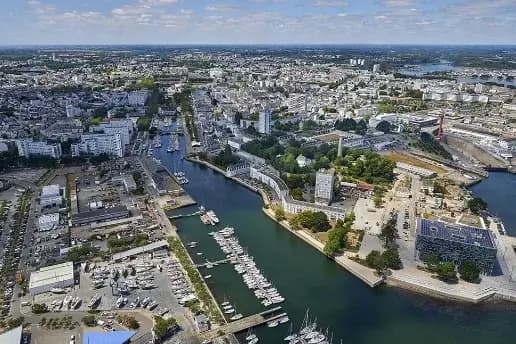 Vue de Lorient illustrant la distribution de flyer et prospectus